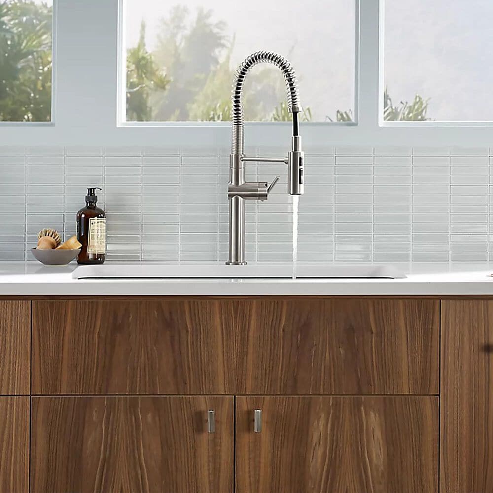 Kohler Crue Semi-Professional Kitchen Sink Faucet in Vibrant Stainless Steel, , large