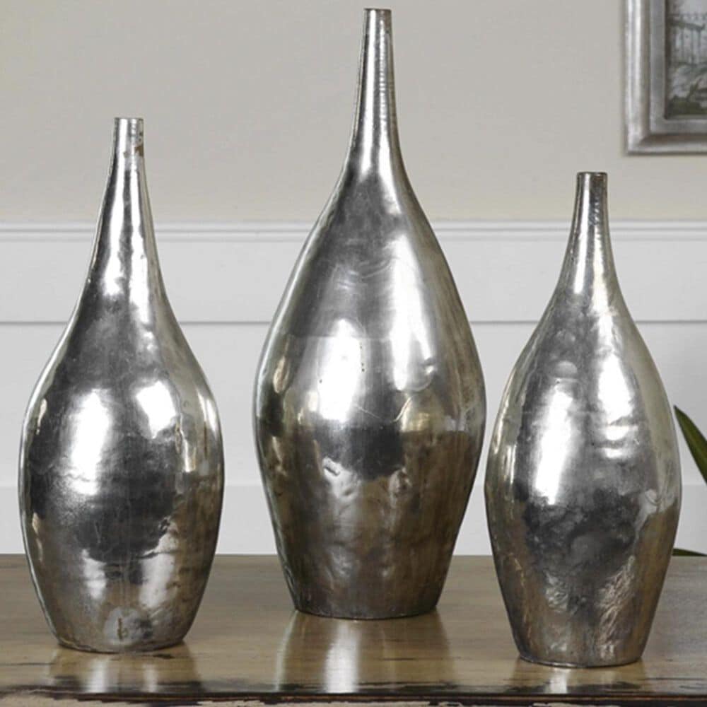 Uttermost Rajata Silver Vases (Set of 3), , large