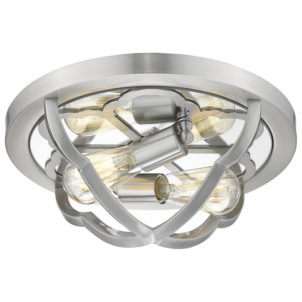 Golden Lighting Saxon 2-Light Flush Mount in Pewter, , large