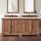 James Martin Vanities Providence 72" Double Bathroom Vanity in Driftwood with 3 cm Arctic Fall Solid Surface Top and Rectangular Sinks, , large