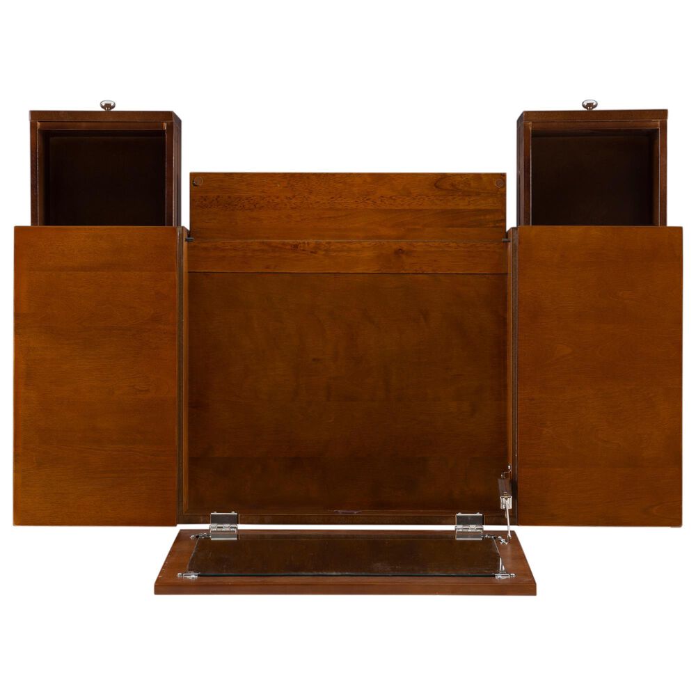 Linon Home Decor Viola Vanity with Stool in Walnut, , large