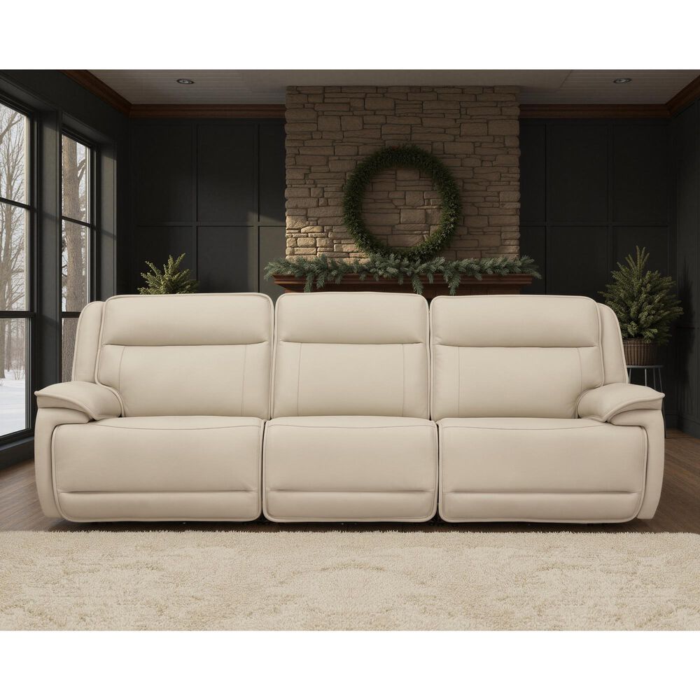 Ashley Double Deal 3-Piece Power Symmetrical Reclining Sectional Sofa in Almond, , large