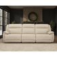 Ashley Double Deal 3-Piece Power Symmetrical Reclining Sectional Sofa in Almond, , large