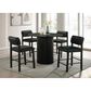 Pacific Landing Hamlyn Round Counter Height Dining Table in Black - Table Only, , large