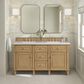 James Martin Vanities Lorelai 60" Double Vanity in Light Natural Oak with 3 cm Lime Delight Quartz Top, , large