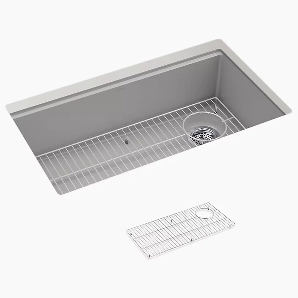 Kohler Billings 32.5" Undermount Single-Bowl Kitchen Sinks in Matte Grey, , large