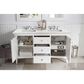 James Martin Vanities Palisades 60" Double Bathroom Vanity in Bright White with 3 cm Eternal Jasmine Pearl Quartz Top and Rectangular Sinks, , large