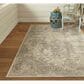 Feizy Prasad Oriental 5" x 8" Light Gray Area Rug, , large