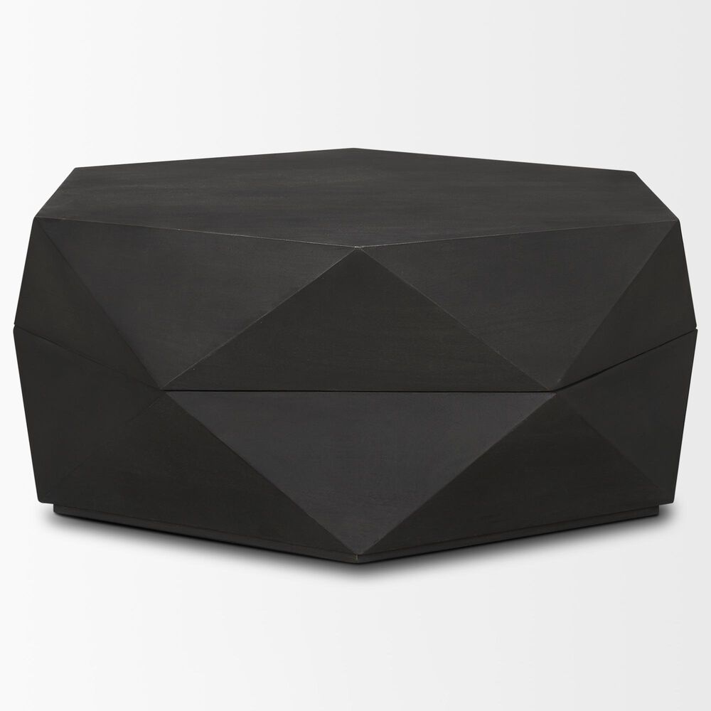 Mercana Arreto 36" Hexagon Coffee Table in Black, , large