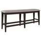 Belle Furnishings Double Bridge Counter Height Bench in Dark Brown, , large