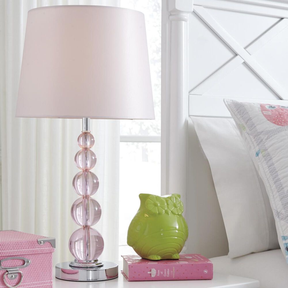 Ashley Letty Crystal Table Lamp In Pink, , large