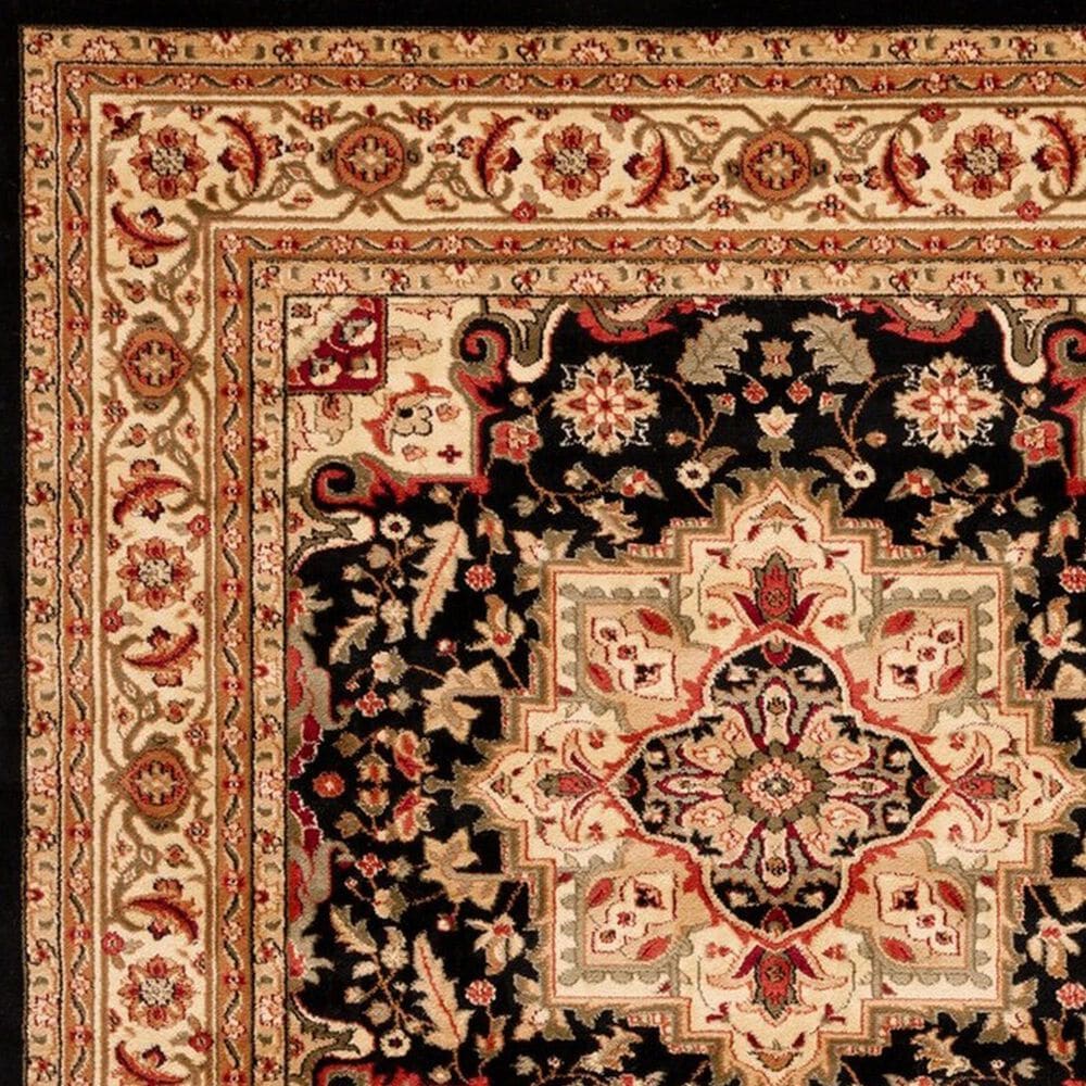 Safavieh Lyndhurst 6&#39; Square Black and Beige Runner, , large