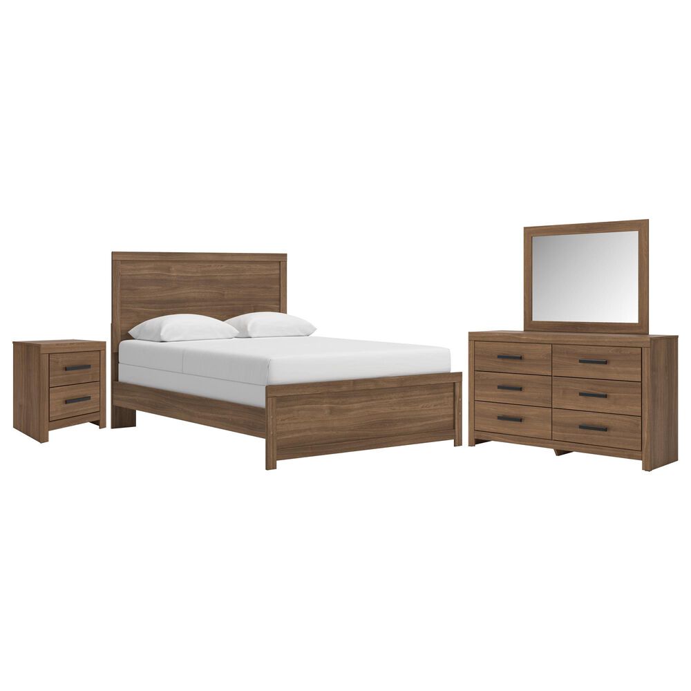 Ashley Broachmyn 4 Piece Queen Panel Bedroom Set in Warm Auburn, , large