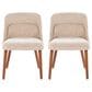 Lumisource Rina Side Chair with Light Brown Cushion in Walnut (Set of 2), , large
