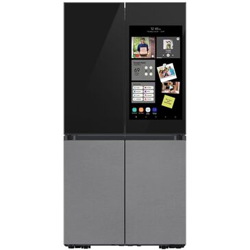 Samsung 29 Cu. Ft. Bespoke 4-Door Flex Refrigerator with Family Hub+ In Charcoal Glass Top Panels and Stainless Steel Bottom Panels (Pre-Order), , large