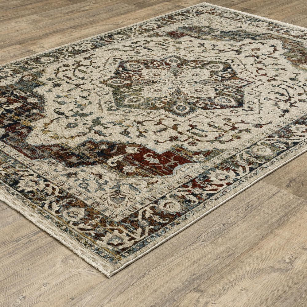 Oriental Weavers Capella Oriental Beige and Multicolor 6&#39;7&quot; x 9&#39;6&quot; Area Rug, , large