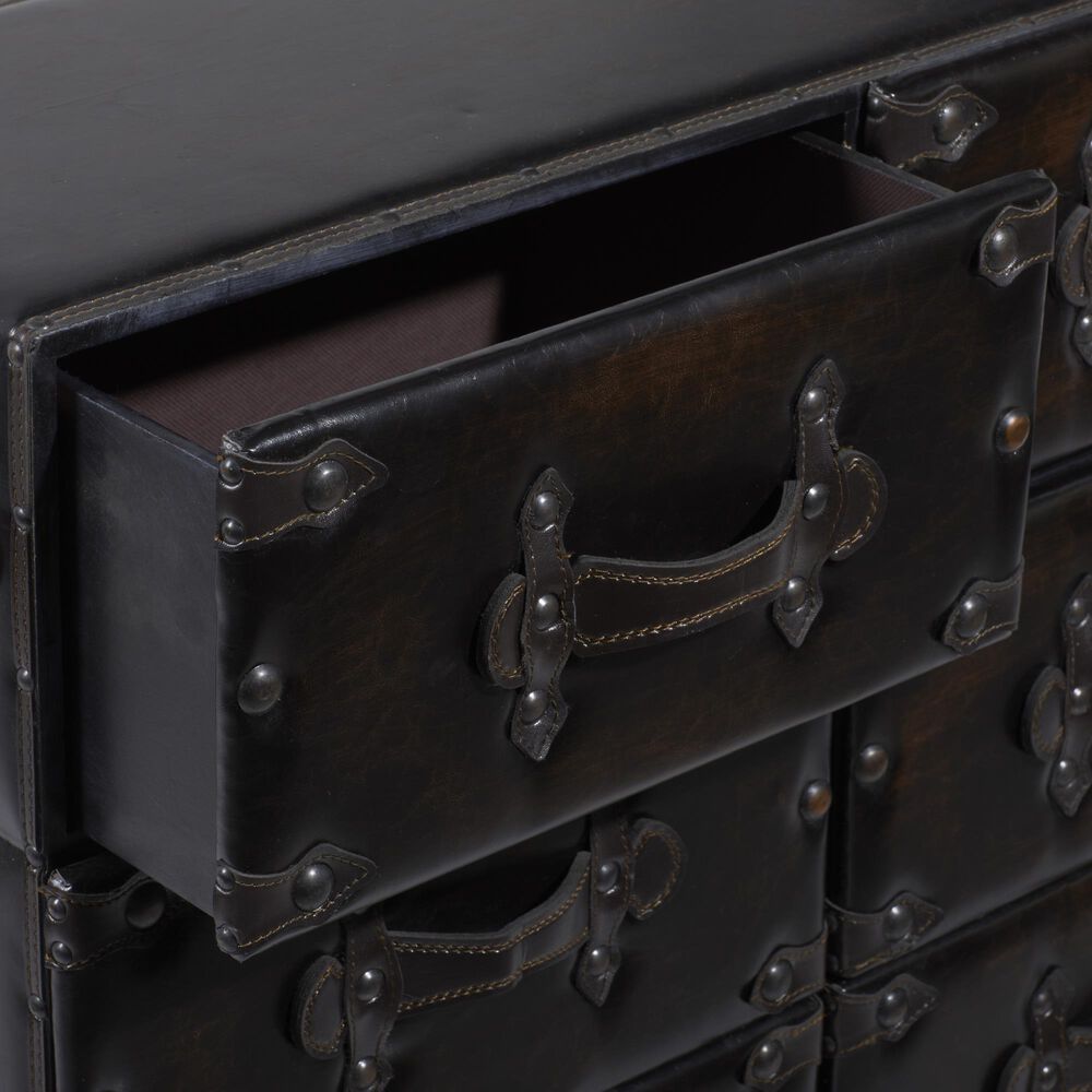 Uma Enterprises 6-Drawer Chest in Black, , large