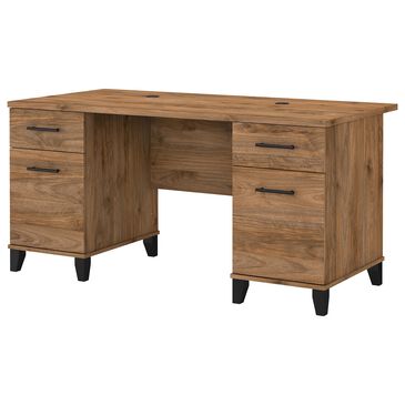 Bush Somerset 60" Office Desk in Fresh Walnut, , large