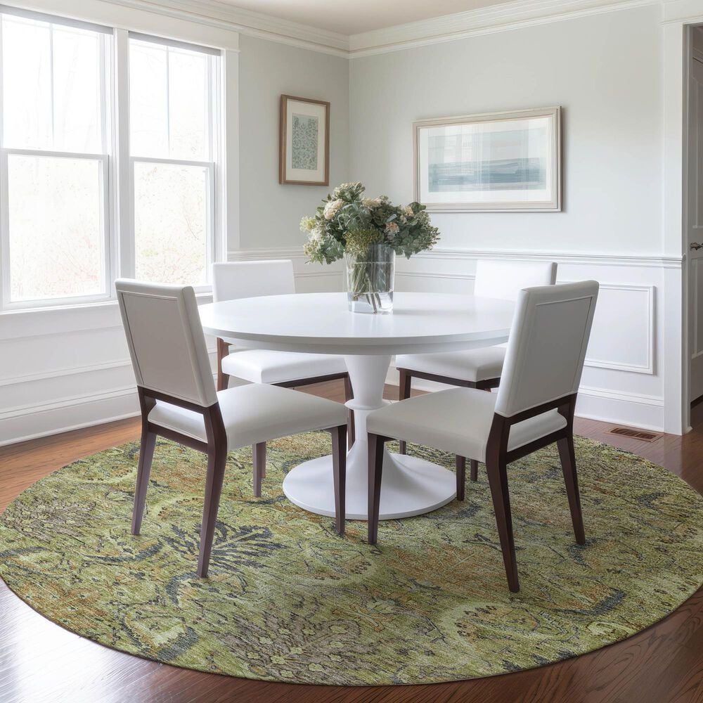 Dalyn Rug Company Solace SL7 8&#39; Round Aloe Area Rug, , large