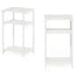 HOMLUX 3-Tier Metal Frame End Table with Storage Shelves in White (Set of 2), , large