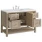 James Martin Vanities Breckenridge 48" Single Vanity in Whitewashed Oak with 3 cm White Zeus Quartz Top, , large