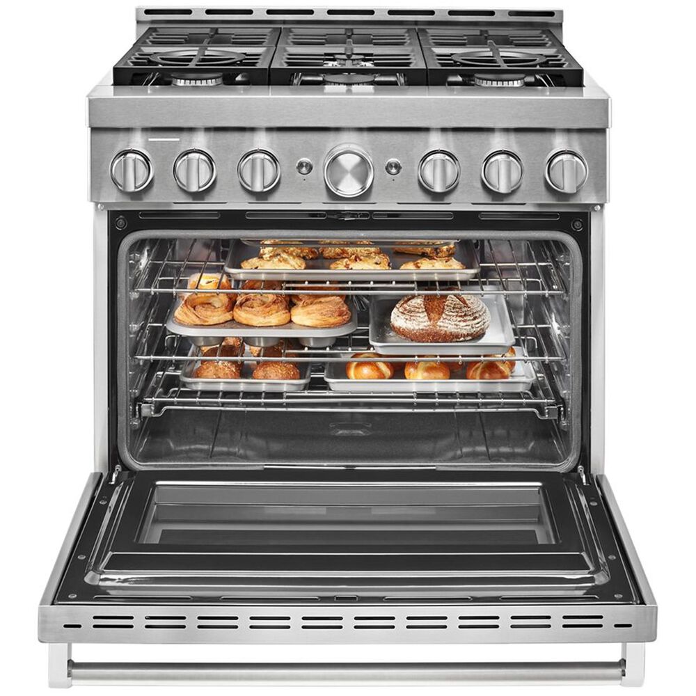 KitchenAid 5.1 Cu. Ft. Commercial Gas Range with 6 Burners in Stainless