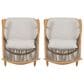 Hearth and Haven Outdoor Rocking Chair with PE Rattan Backrest in Gray (Set of 2), , large