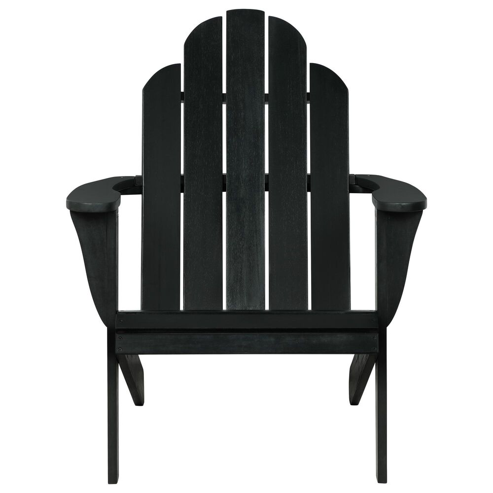 Linon Home Decor Adirondack Patio Chair in Black, , large