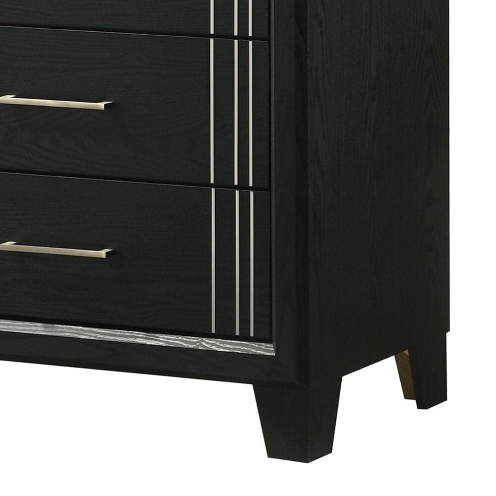 Crown Mark Charlie 6-Drawer Dresser Only in Charcoal, , large