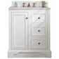 James Martin Vanities De Soto 30" Single Bathroom Vanity in Bright White with 3 cm White Zeus Quartz Top and Rectangular Sink, , large