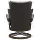 Stressless Magic Medium Leather Chair and Ottoman in Paloma Metal Grey, , large