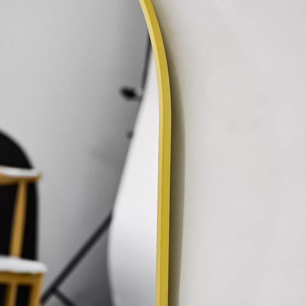 HOMLUX 40" x 30" Rectangular Decorative Wall Mirror in Gold, , large