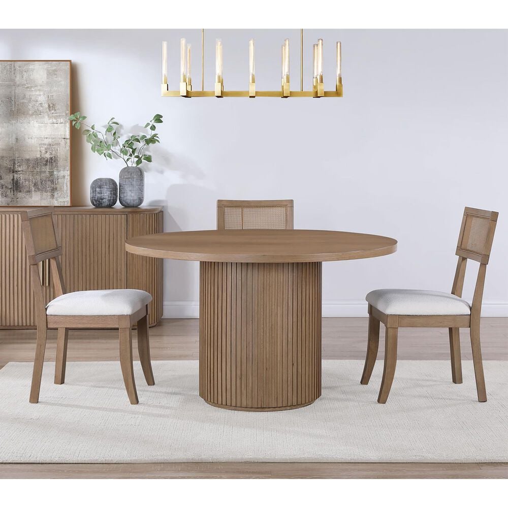 Crystal City Colvin 5-Piece Round Dining Set in Toffee, , large