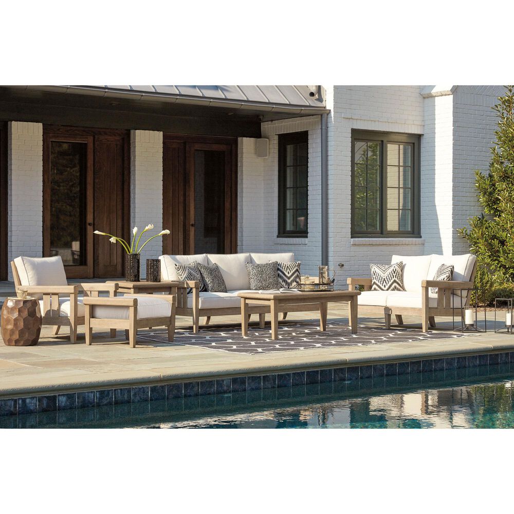 Ashley Gerianne 5-Piece Patio Conversation Set in Beige, , large