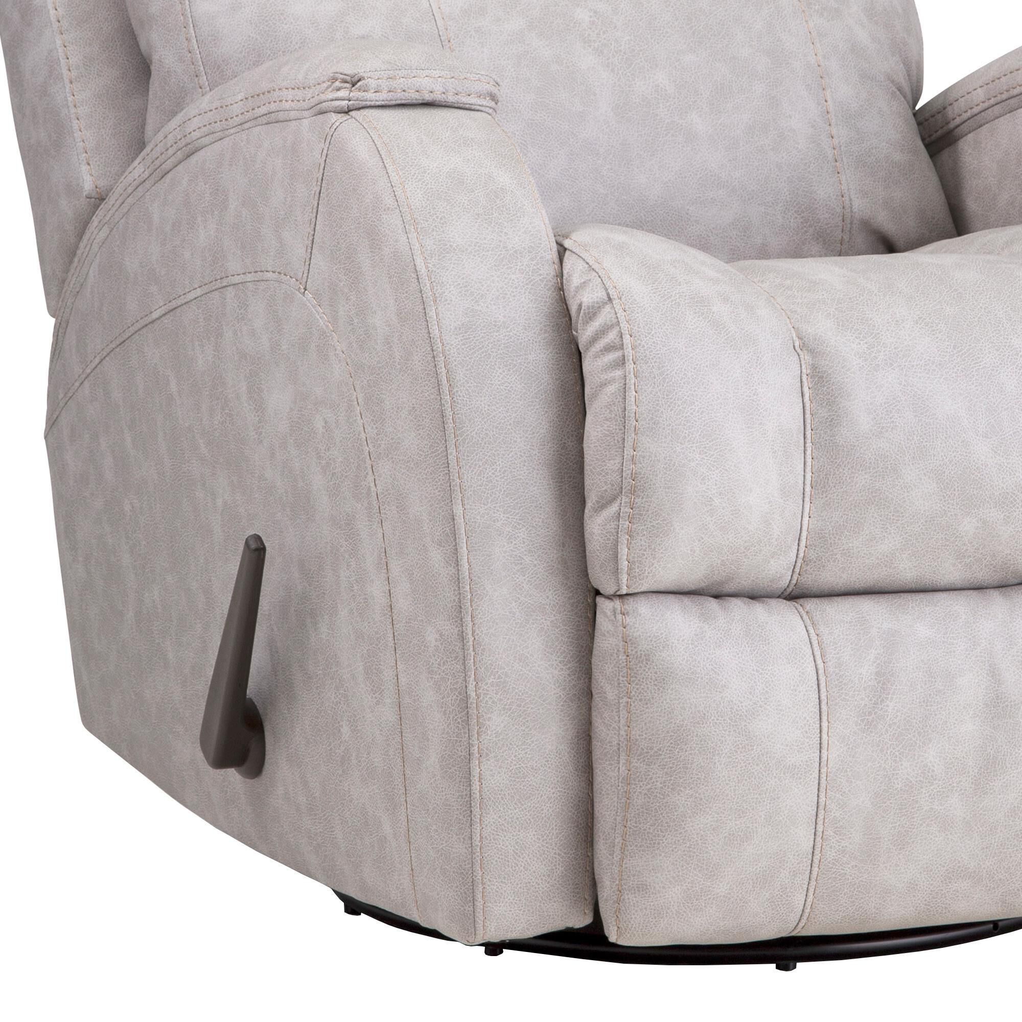 HomeStretch Zena Manual Swivel Glider Recliner in Pebble