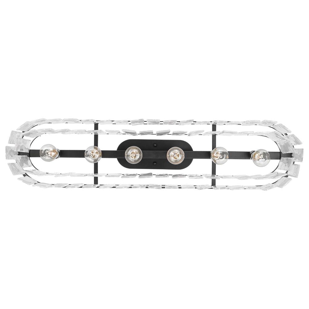 Golden Lighting Ciara 6-Light Linear Pendant in Matte Black, , large
