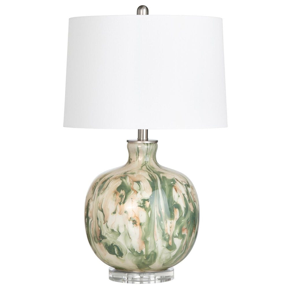 Slatehouse Waverly Table Lamp in Green, Cream and Gold, , large