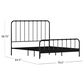 Richlands Furniture Javi King Slat Platform Metal Bed in Black, , large