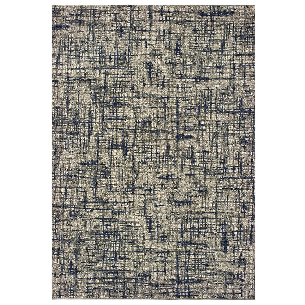 Nourison Richmond 802K3 9"10" x 12"10" Grey and Navy Area Rug, , large