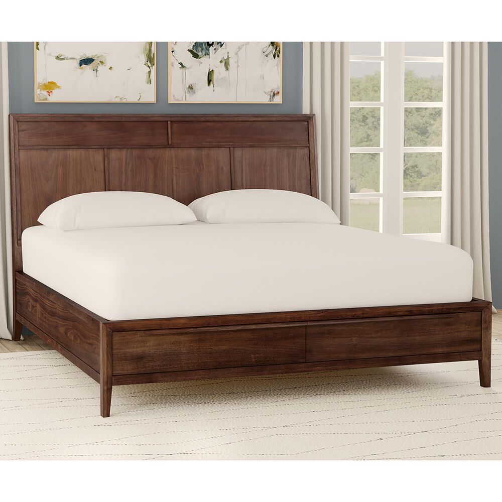A-America Ralston Queen Storage Bed in Dark Amber, , large
