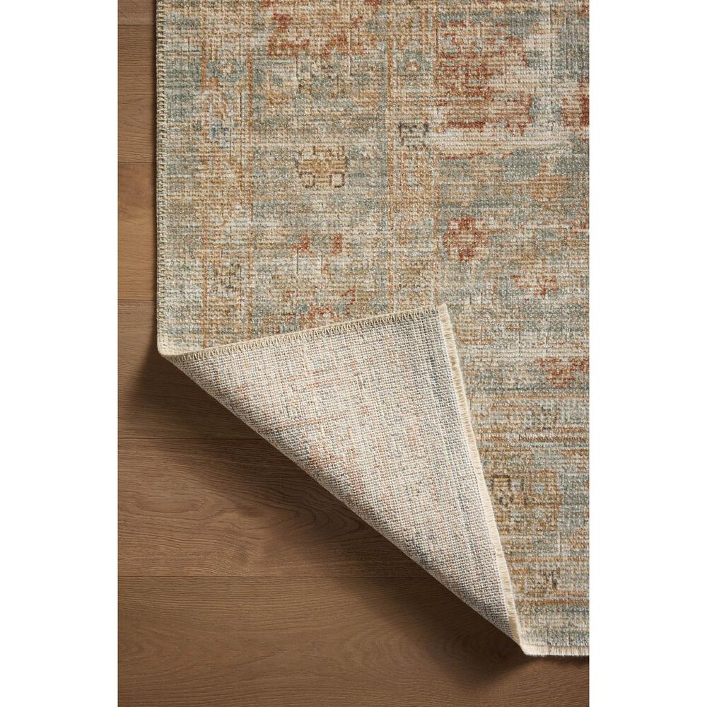 Loloi Heritage 6&#39; x 9&#39; Aqua and Terracotta Area Rug, , large
