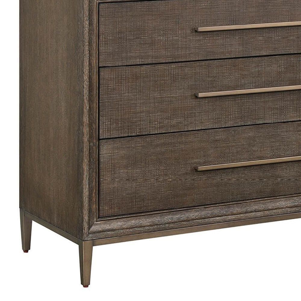 Furniture Worldwide Montclair 3-Drawer Chest in Cocoa and Smoked Gold, , large