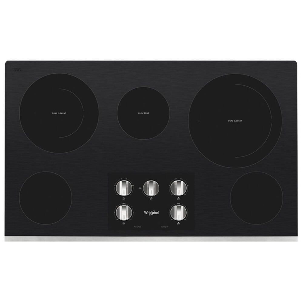 Whirlpool 36" Electric Cooktop Ceramic Top in Stainless Steel, , large