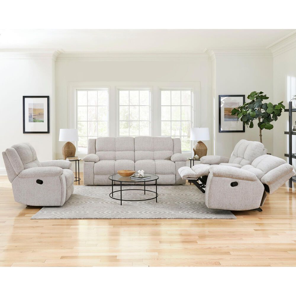 Simeon Collection Buster 3-Piece Manual Living Room Set in Opal Taupe, , large