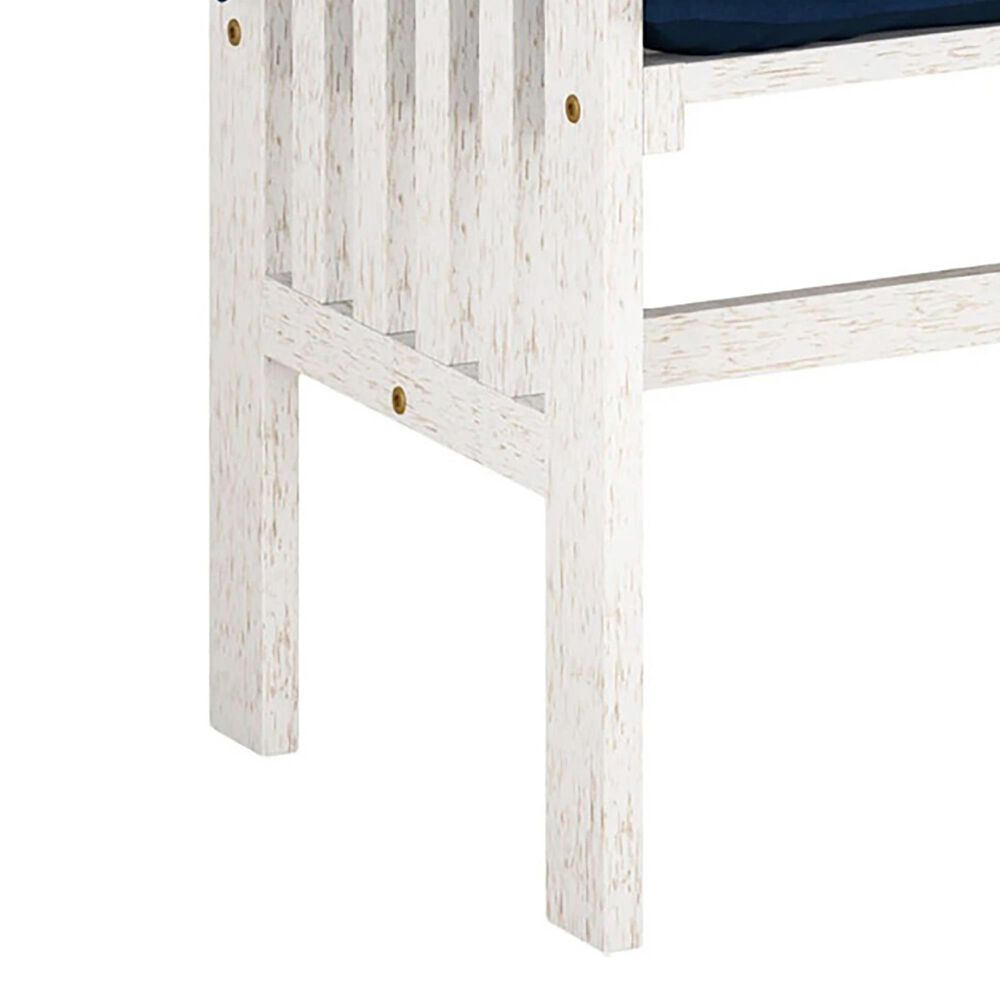 CorLiving Miramar Patio Armchair in White/Navy Blue &#40;Set of 2&#41;, , large