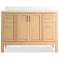 Kohler Hadron 48" Single Bathroom Vanity in Light Oak with 3 cm Bianco Bella Quartz Top and Oval Sink, , large