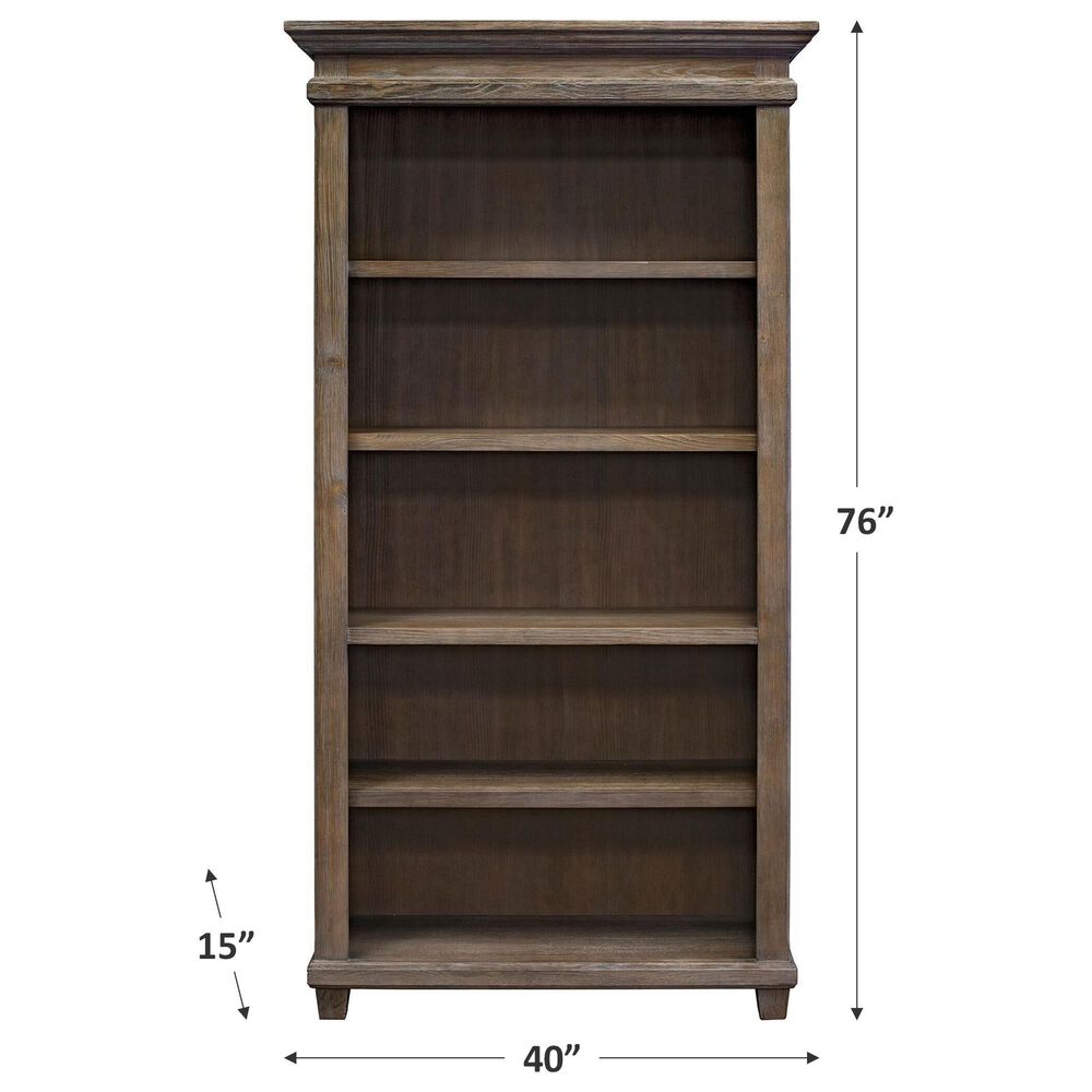Wycliff Bay Carson Open Bookcase in Weathered Dove, , large