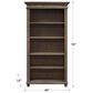 Wycliff Bay Carson Open Bookcase in Weathered Dove, , large