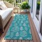 Dalyn Rug Company Wonderland WN21 2"3" x 7"6" Teal Indoor/Outdoor Runner, , large
