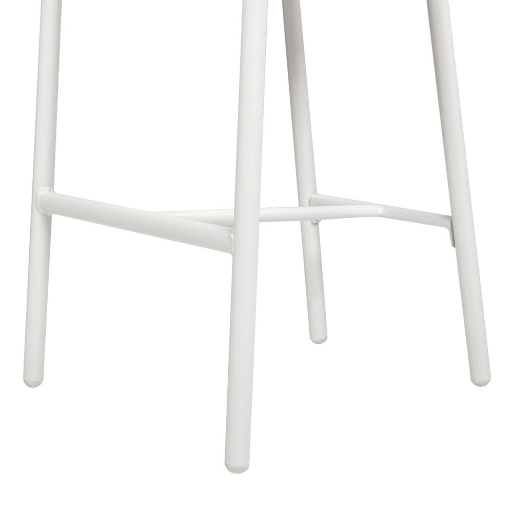 Hearth and Haven Rowan Patio Low-back Barrel Stool in White &#40;Set of 2&#41;, , large